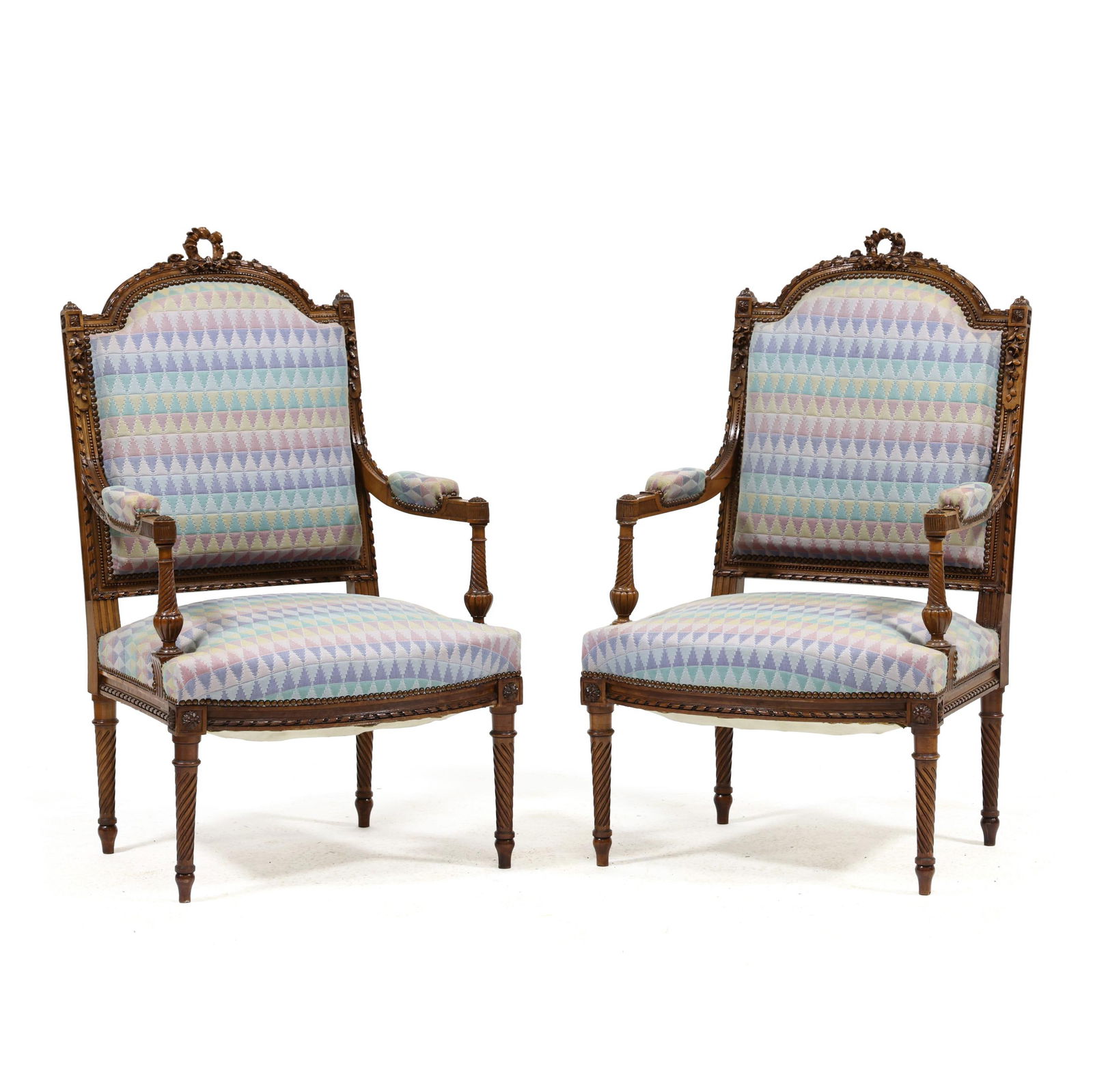 PAIR OF LOUIS XVI STYLE CARVED