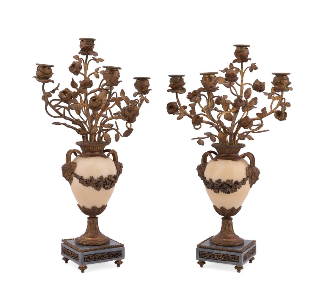 PAIR OF LOUIS XVI STYLE 4-LIGHT