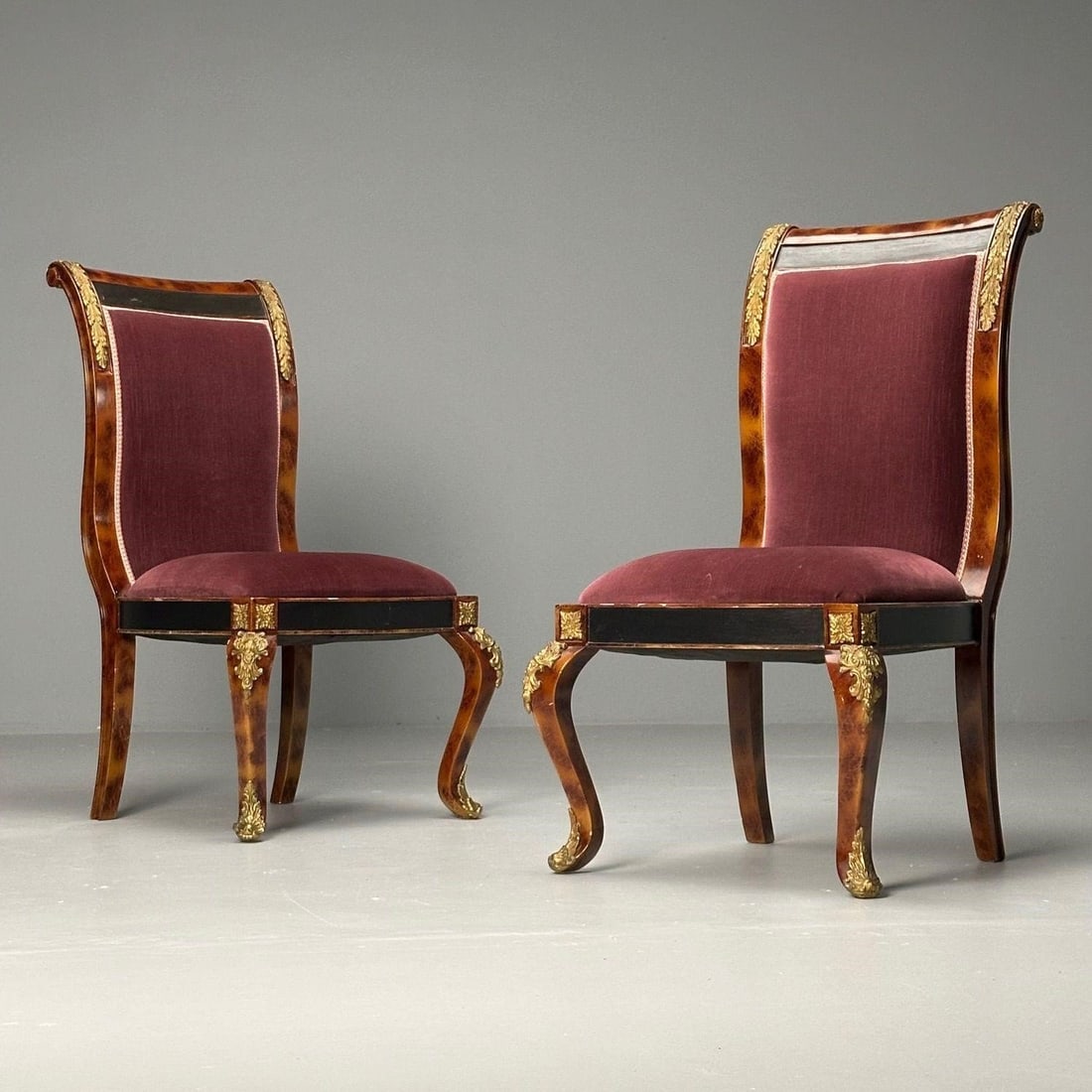 PAIR OF LOUIS XVI STYLE SIDE CHAIRS