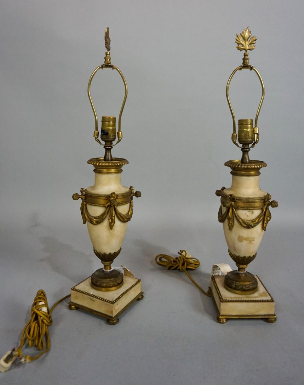 PAIR OF LOUIS XVI STYLE GILT-BRONZE