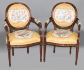 PAIR OF LOUIS XVI STYLE CARVED