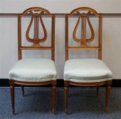 PAIR OF LOUIS XVI STYLE WALNUT