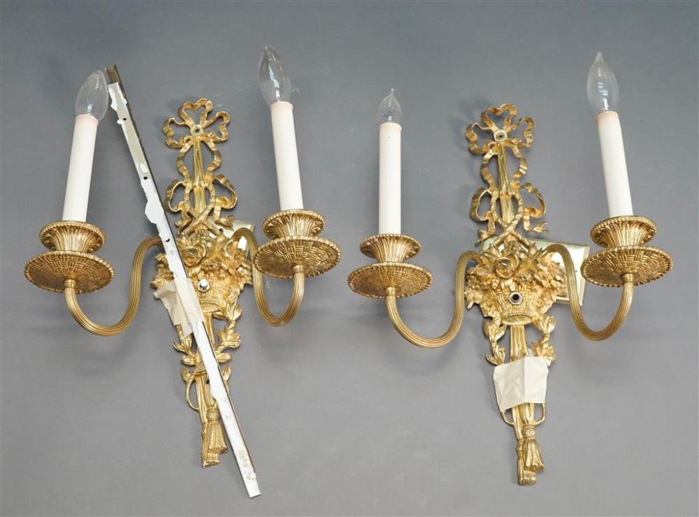 PAIR OF LOUIS XVI STYLE BRASS