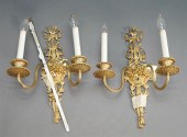PAIR OF LOUIS XVI STYLE BRASS