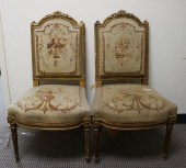 PAIR OF LOUIS XVI STYLE GILTWO