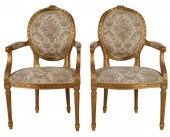 PAIR OF LOUIS XVI STYLE FAUTEU