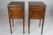 PAIR OF LOUIS XVI STYLE MAHOGA