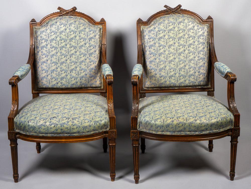 PAIR OF LOUIS XVI STYLE BEECHWOOD