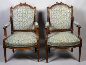 PAIR OF LOUIS XVI STYLE BEECHW