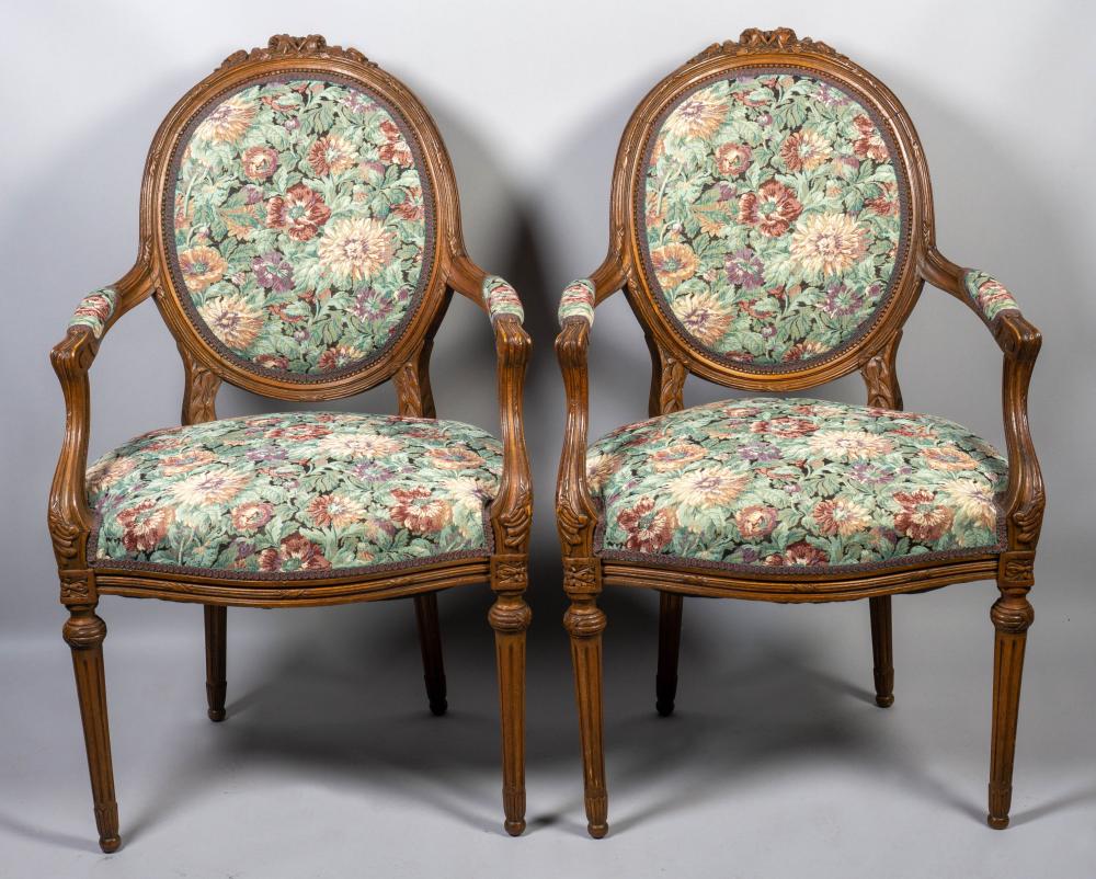 PAIR OF LOUIS XVI STYLE BEECHWOOD