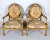 PAIR OF LOUIS XVI STYLE GILTWO