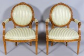 PAIR OF LOUIS XVI STYLE HARDWO