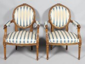 PAIR OF LOUIS XVI STYLE BEECHW