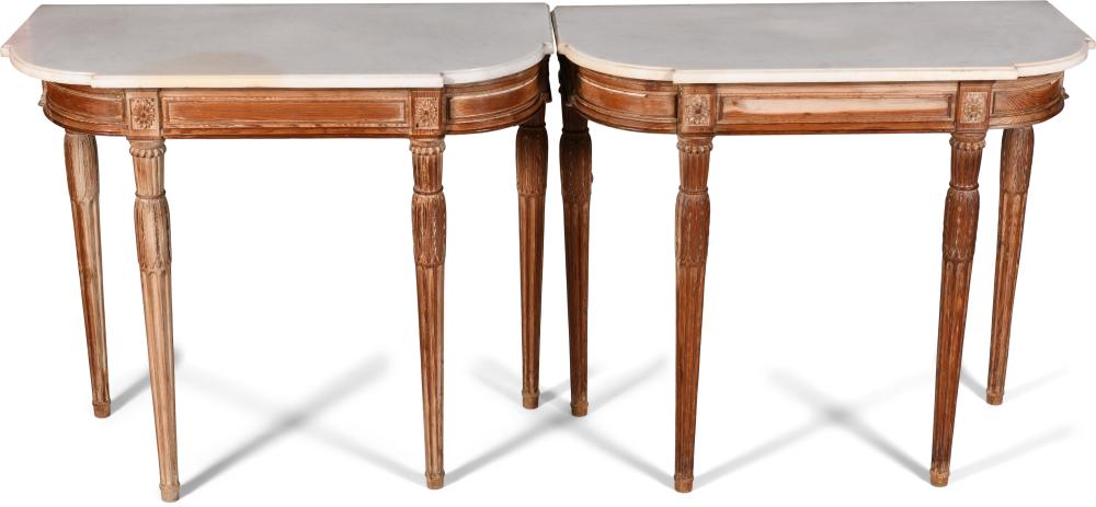 PAIR OF LOUIS XVI STYLE PINE