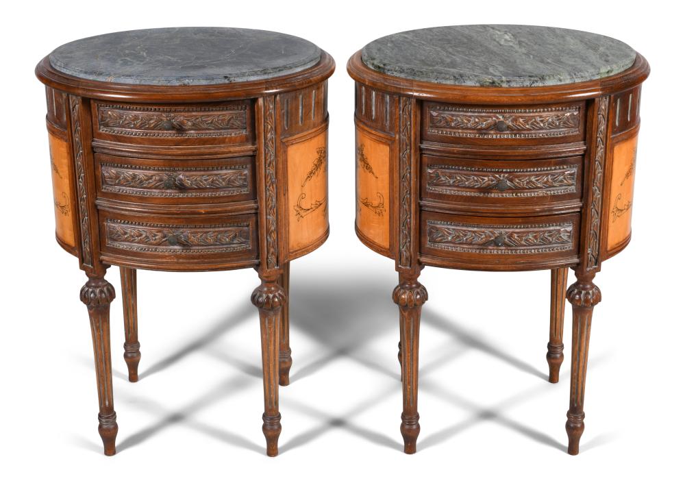 PAIR OF LOUIS XVI STYLE PAINTED