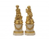 PAIR OF LOUIS XVI STYLE WHITE