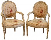 PAIR OF LOUIS XVI STYLE OPEN A