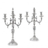 PAIR OF LOUIS XVI STYLE SILVER