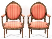 PAIR OF LOUIS XVI STYLE CARVED