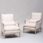 PAIR OF LOUIS XVI STYLE GREY P