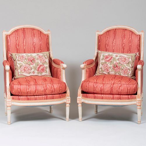 PAIR OF LOUIS XVI STYLE PAINTED