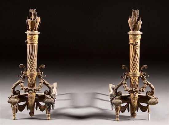 Pair of Louis XVI style cast