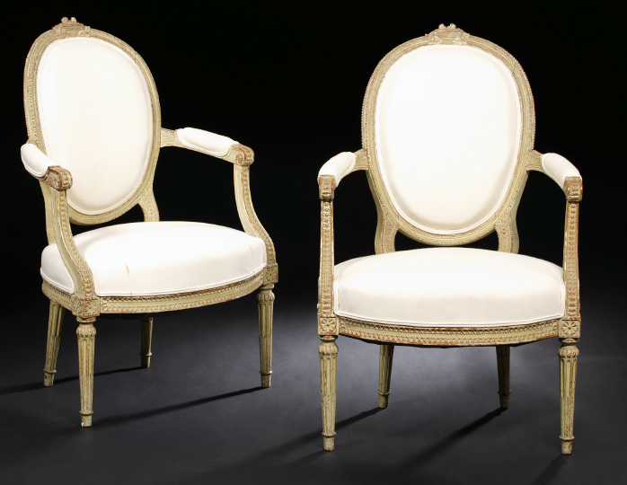 Pair of Louis XVI-Style Polychromed