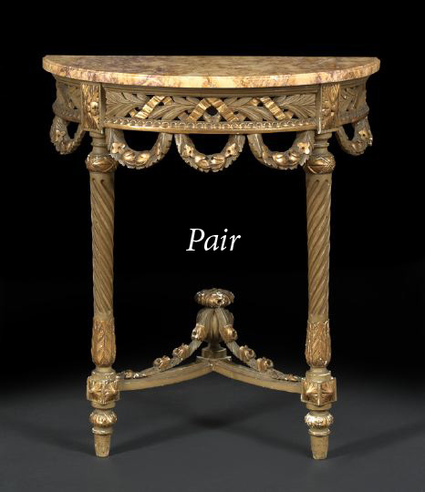 Pair of Louis XVI-Style Polychromed