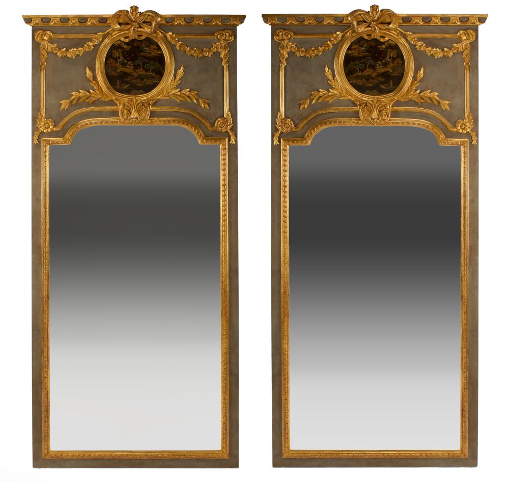 PAIR OF LOUIS XVI-STYLE TRUMEAU