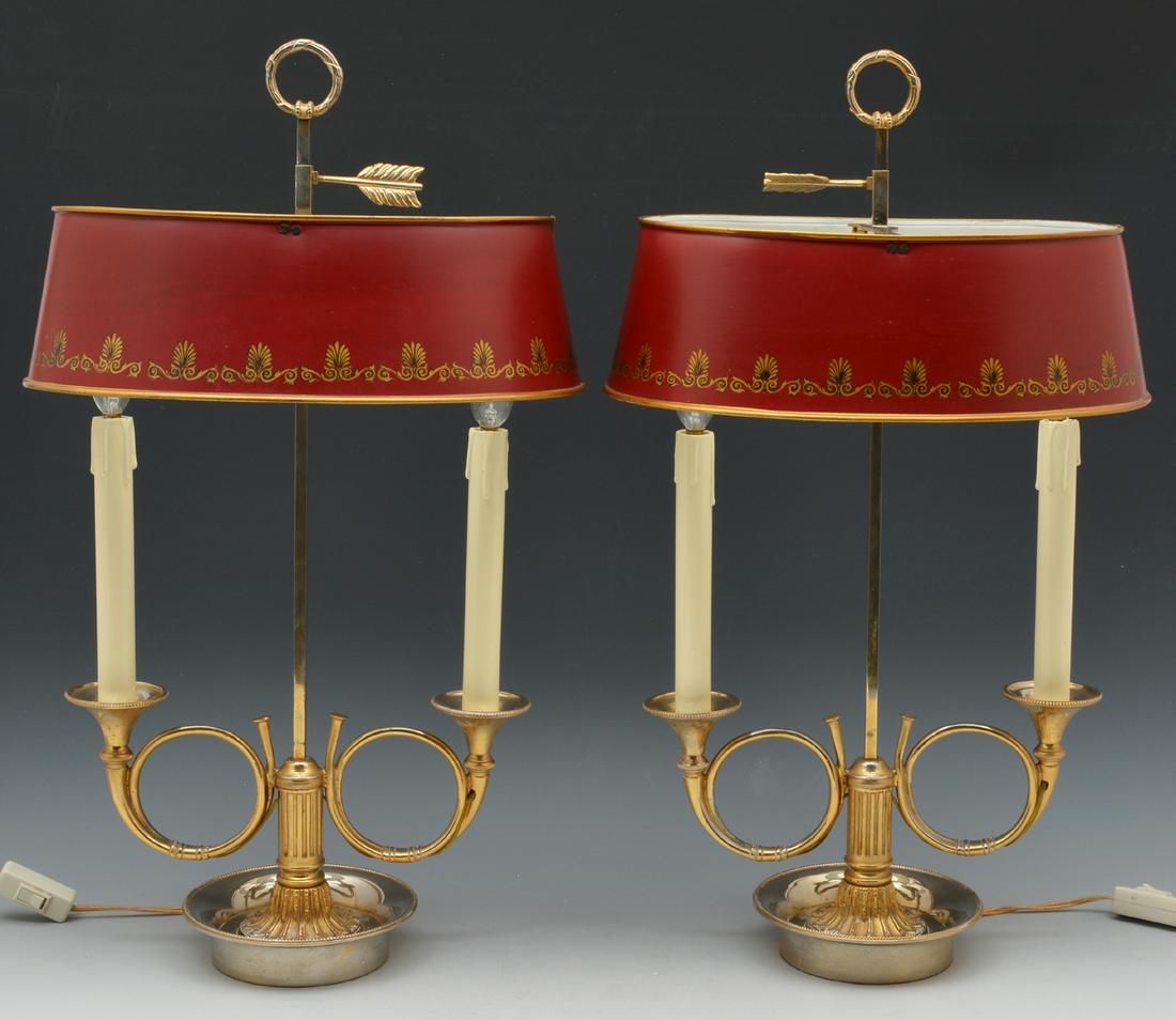 PAIR OF LOUIS XVL STYLE BRASS &