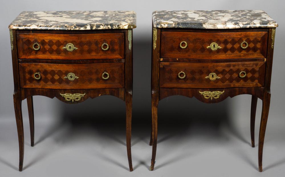 PAIR OF LOUIS XV/XVI STYLE BRASS
