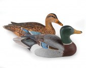 PAIR OF LOUISIANA CARVED DECOY