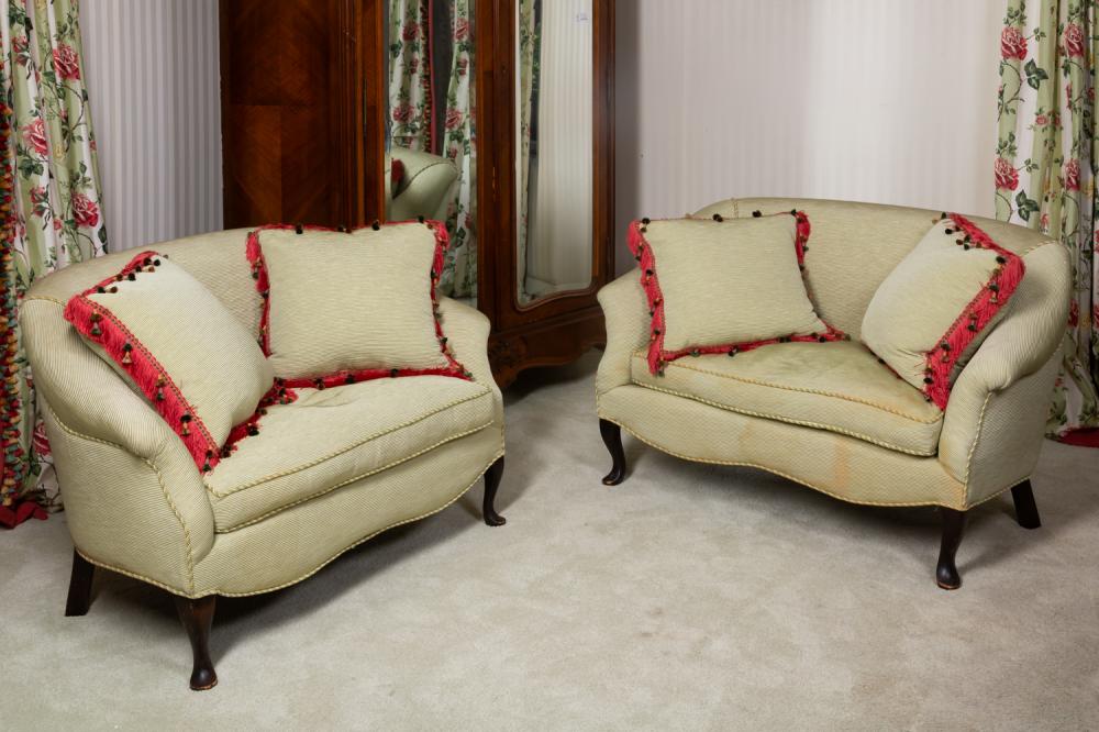 PAIR OF LOVESEATSPair of Loveseats,