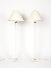 PAIR OF LUCITE LAMPS - MANNER