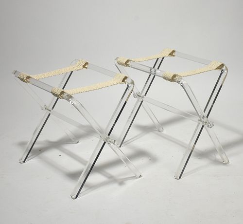 PAIR OF LUCITE MID-CENTURY