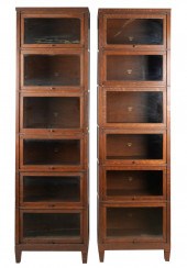 PAIR OF MACEY OAK STACKING LAW