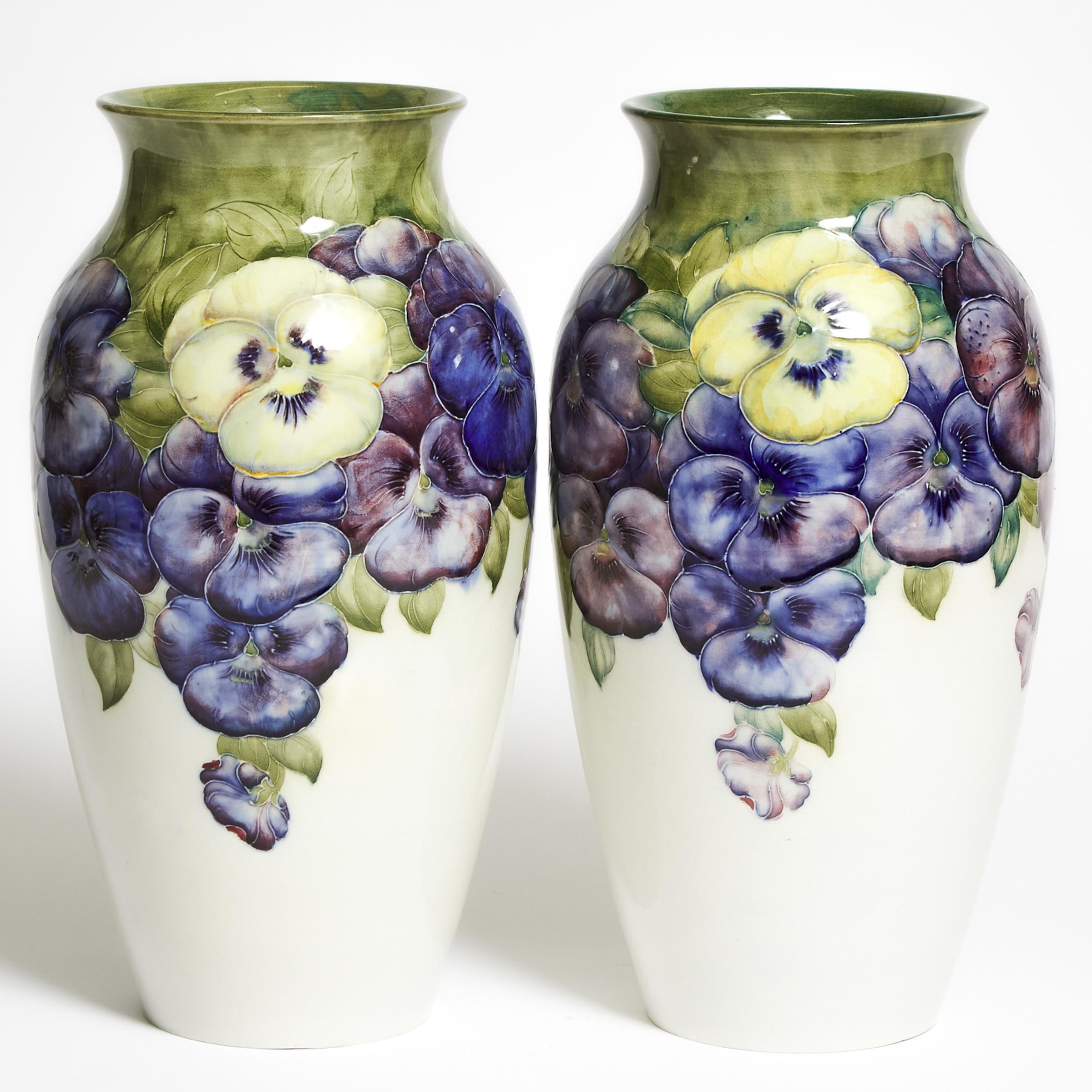 Pair of Macintyre Moorcroft Pansy
