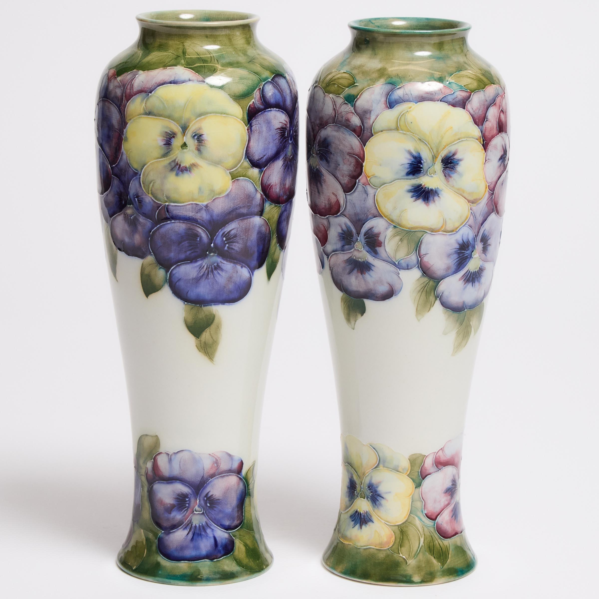 Pair of Macintyre Moorcroft Pansy