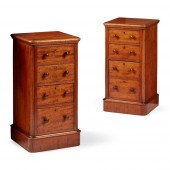 PAIR OF MAHOGANY BEDSIDE CHEST