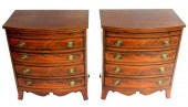 PAIR OF MAHOGANY BOW FRONT GEN