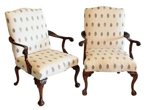 PAIR OF MAHOGANY CHIPPENDALE