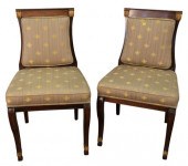 PAIR OF MAHOGANY CLASSICAL STY