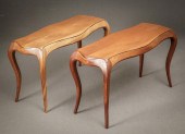 PAIR OF MAHOGANY DOUBLE-SERPEN