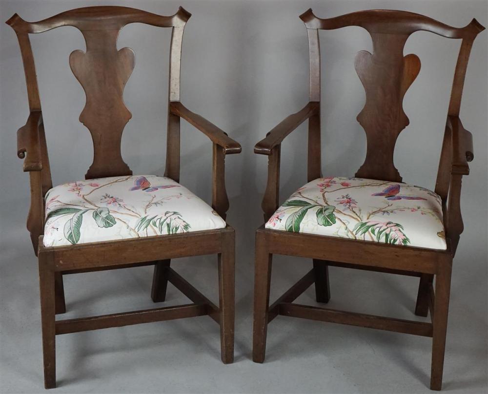 PAIR OF MAHOGANY FIDDLEBACK