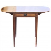 PAIR OF MAHOGANY INLAID PEMBRO