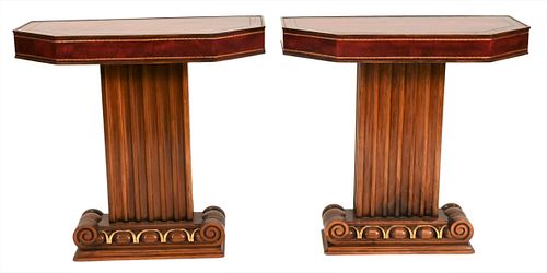 PAIR OF MAHOGANY PIER TABLESPair of