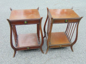 PAIR OF MAHOGANY STANDS W/ LYR