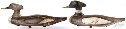 PAIR OF MAINE CARVED AND PAINTED