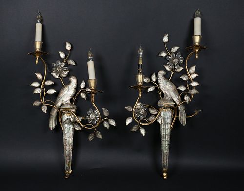PAIR OF MAISON BAGUES CRYSTAL