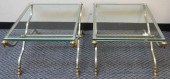 PAIR OF MAISON JANSEN CHROME,